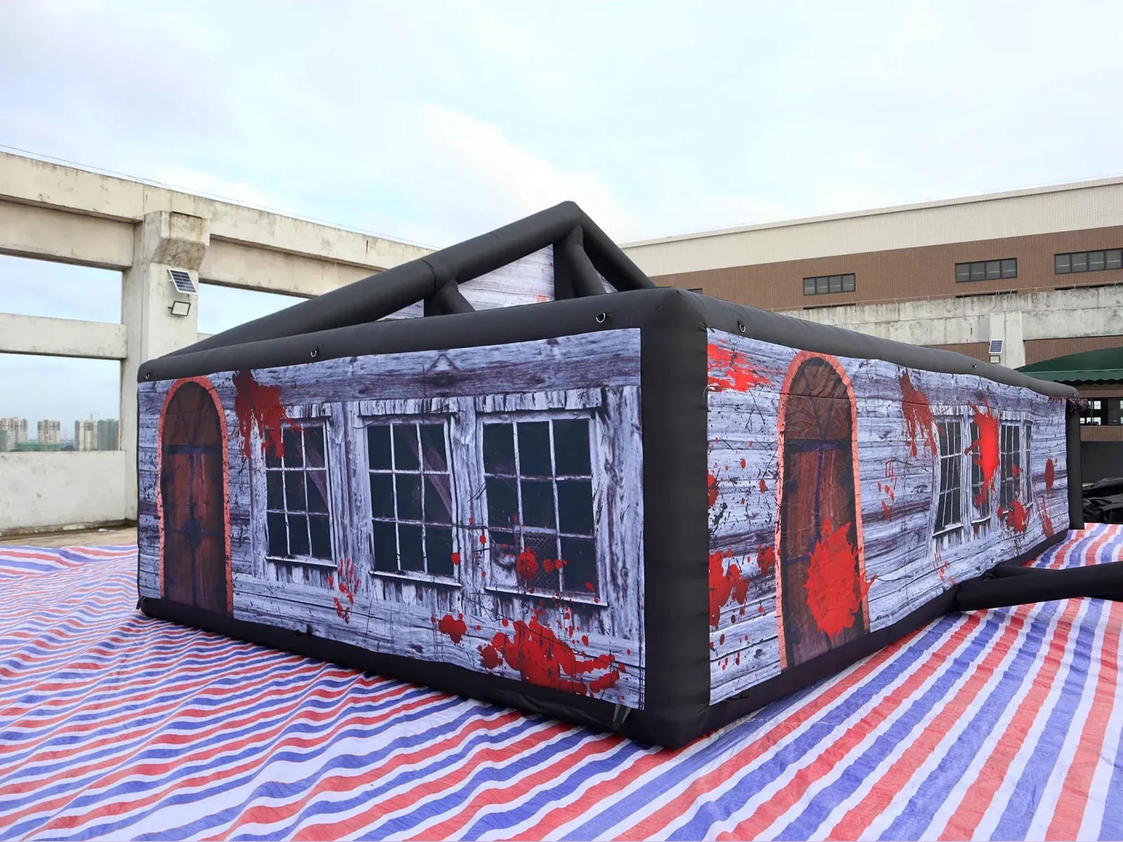 Commercial Inflatable Maze - Gray Haunted House - 5m x 10m - P008 - product view 1