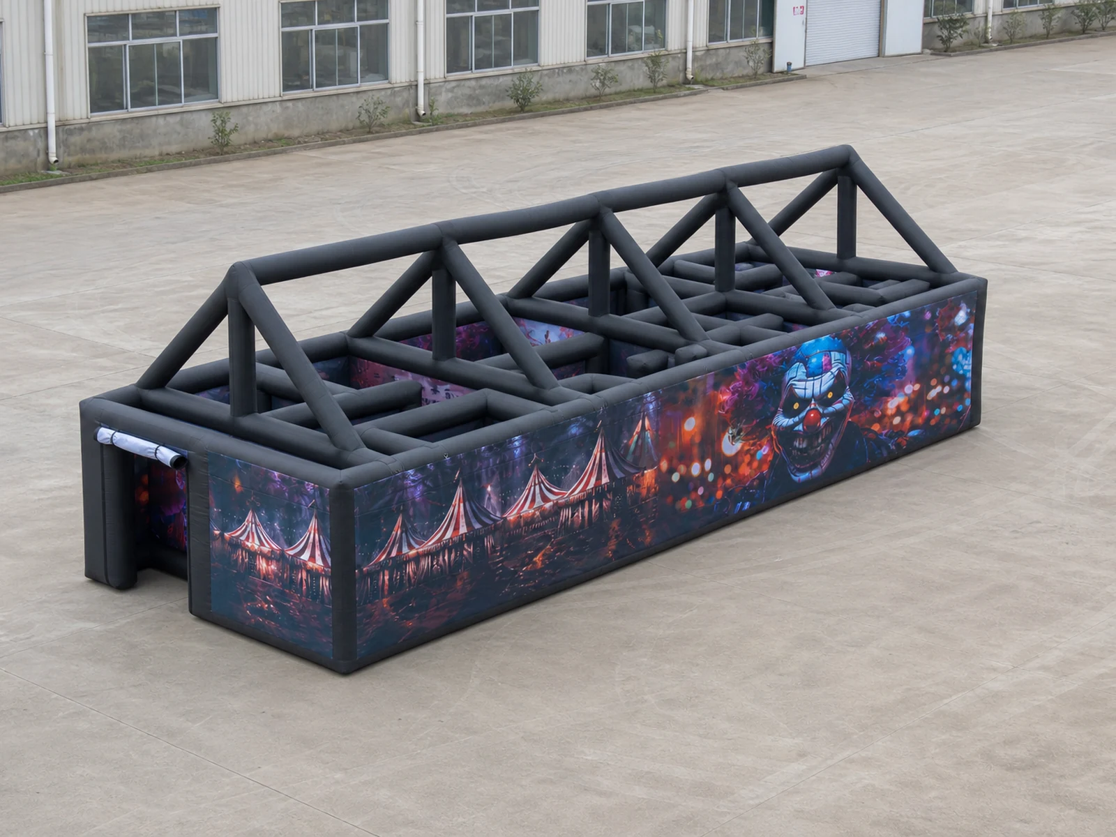 Commercial Inflatable Maze - Haunted Circus Gable Frame with Removable Cover - product view 1