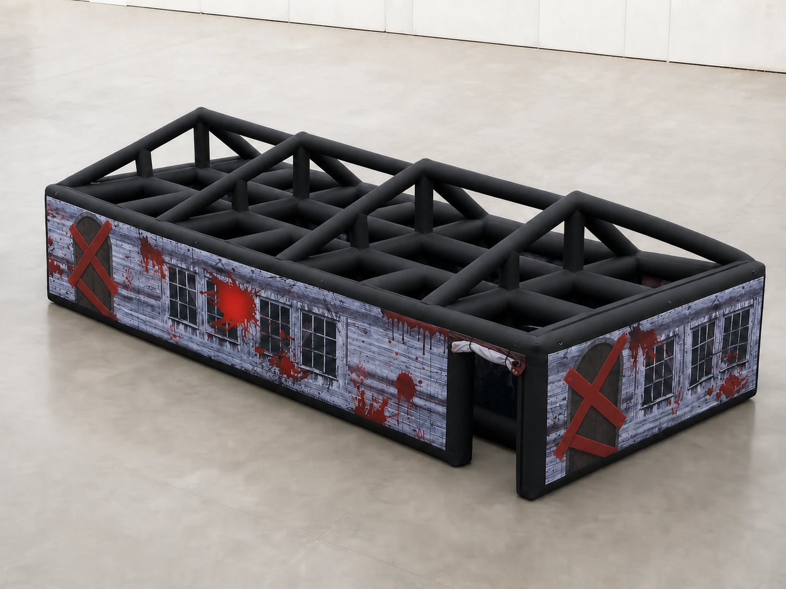 Commercial Inflatable Maze - Haunted Building Gable Frame with Removable Cover - product view 1