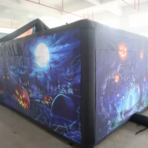 Commercial Inflatable Maze - Haunted Castle Gable Facade Open Top - product view 1