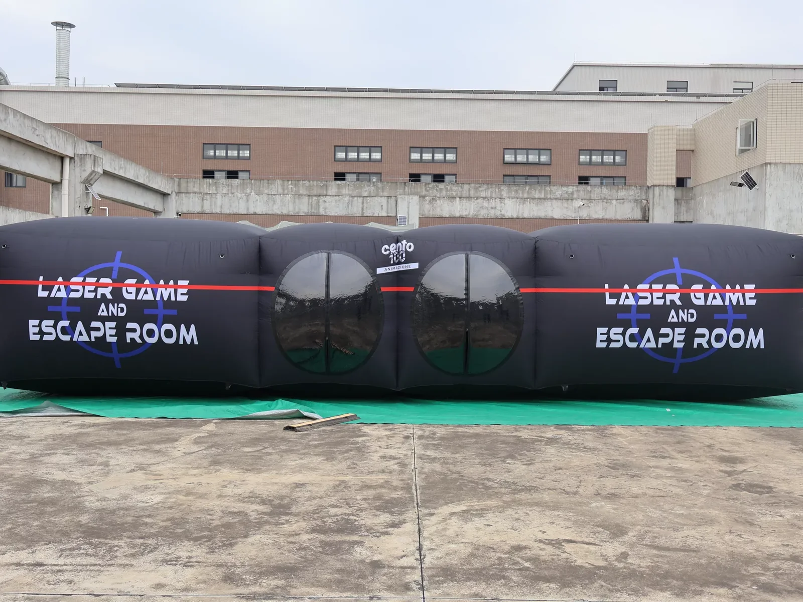 Commercial Inflatable Maze - Black Covered Laser Maze 10x10x2.2m - product view 1