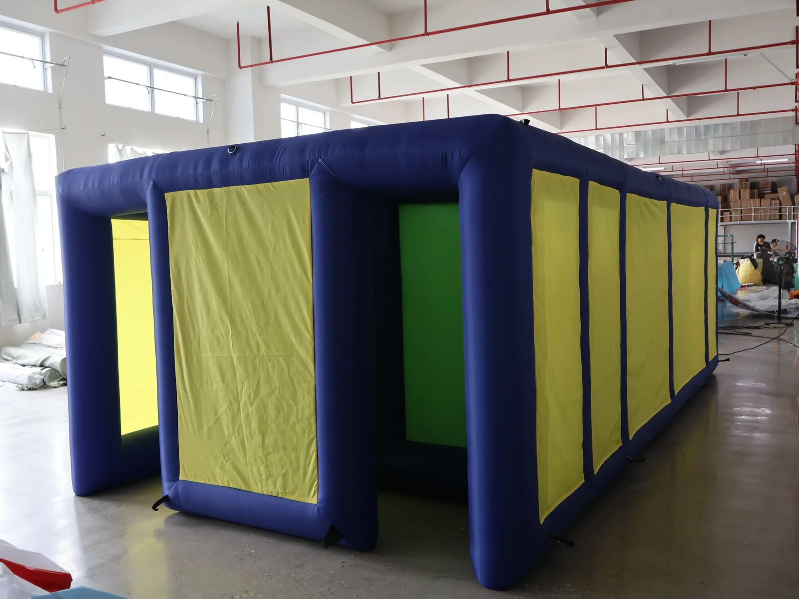 Commercial Inflatable Maze - Navy Yellow Green Open Top - product view 1